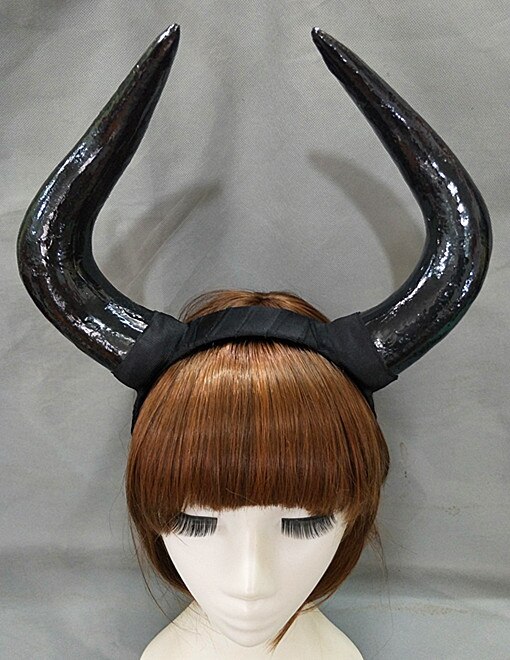Bandeau de corne de taureau en plastique | Bricolage, corne de boeuf artificiel noir, accessoires de bricolage, accessoire d'halloween, matériel de bricolage: M horn Hair hoop