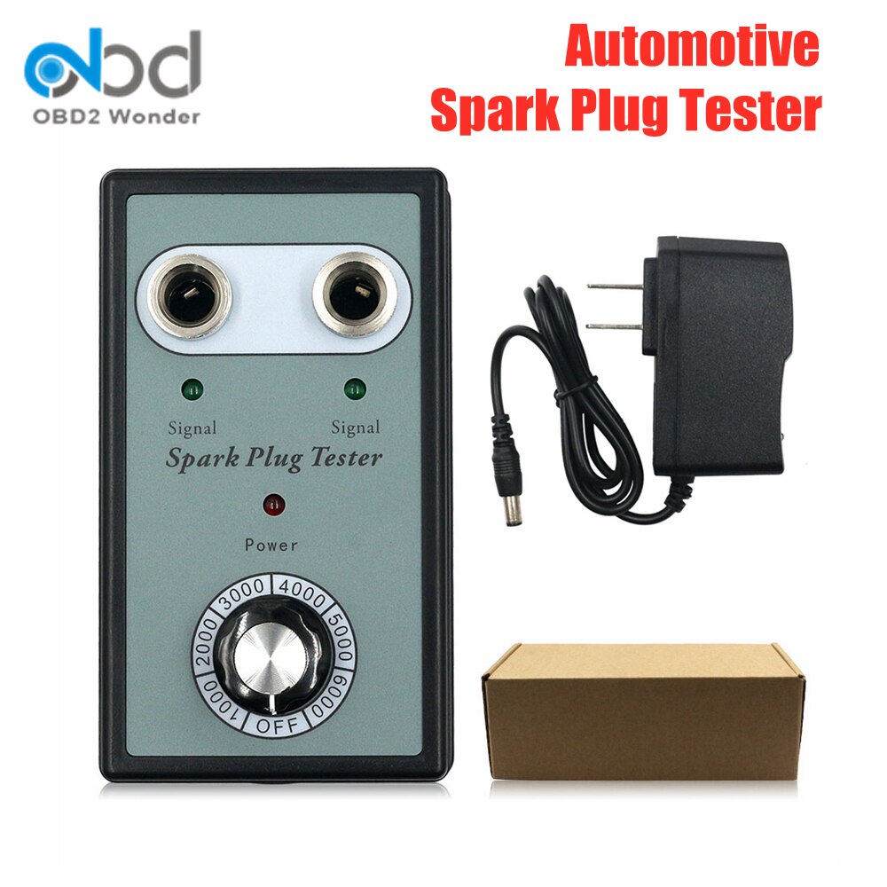 Car Spark Plug Tester Ignition Analyzer Double Hole Automotive Diagnostic Tool Ignition Tester For 12V Gasoline Petrol Vehicle