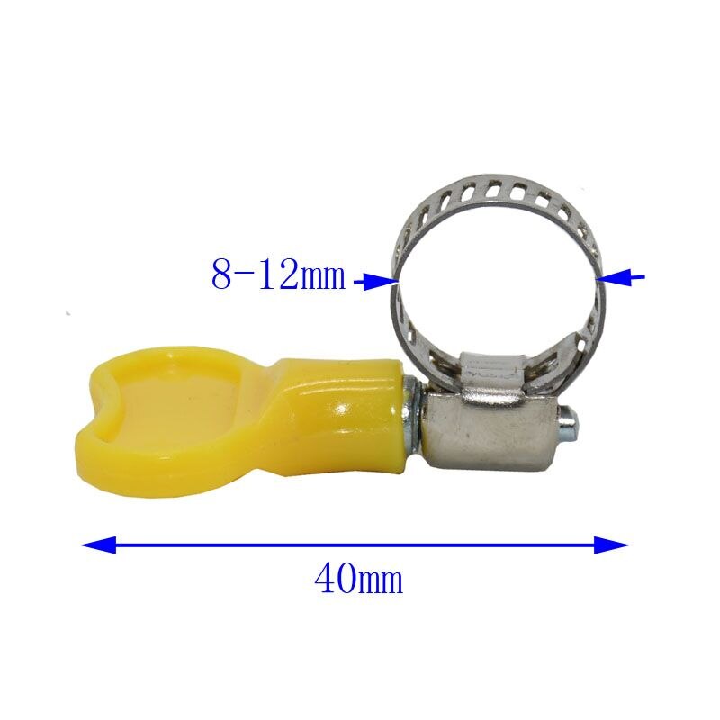 Hose retaining collar 8mm/10mm/11mm/12mm/16mm/20mm/25mm adjustable snap garden hose collar handle Anti-shedding adapter 5pcs: 8mmx12mm