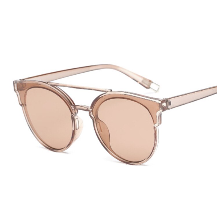 Cat eye solbriller kvinder mærke retro solbriller kvinder dame briller oculos de sol feminino lunette soleil: Brun