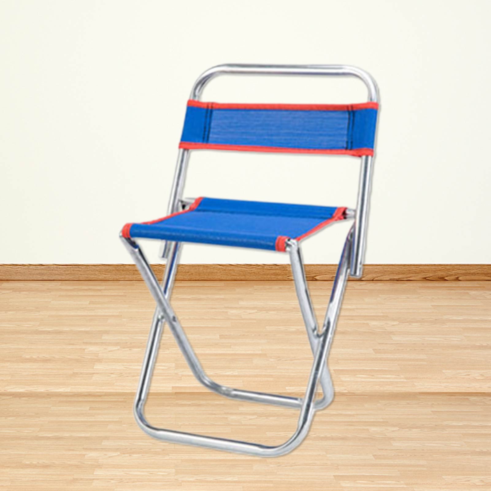 Fishing Stool Foldable Stainless Steel Outdoor Stool With Backrest Collapsible Footstool For Camping Beach Camping Chair