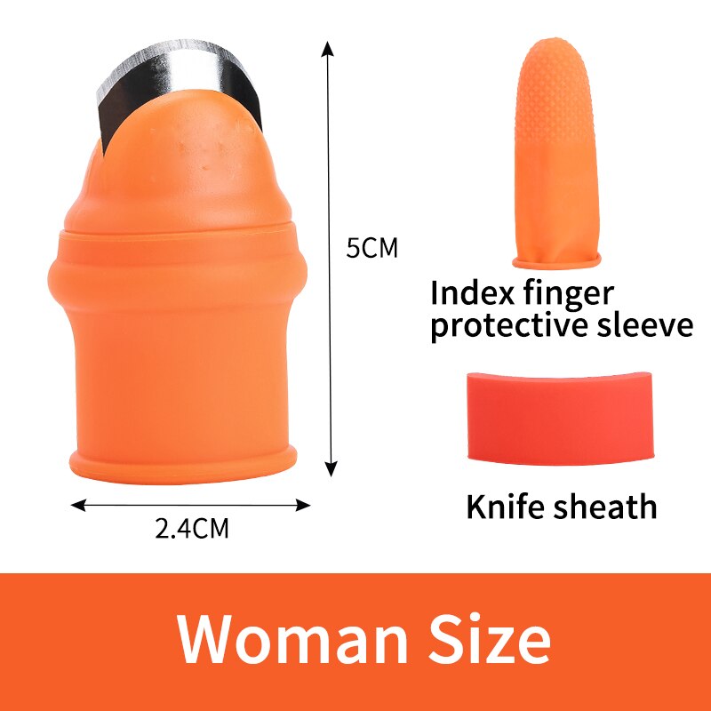 ¡Novedad de ! Cuchillo de silicona para el pulgar, Protector de dedos, cuchillo para cosechar verduras, cuchilla para plantas, tijeras, guantes de jardín, herramienta de cocina: woman size