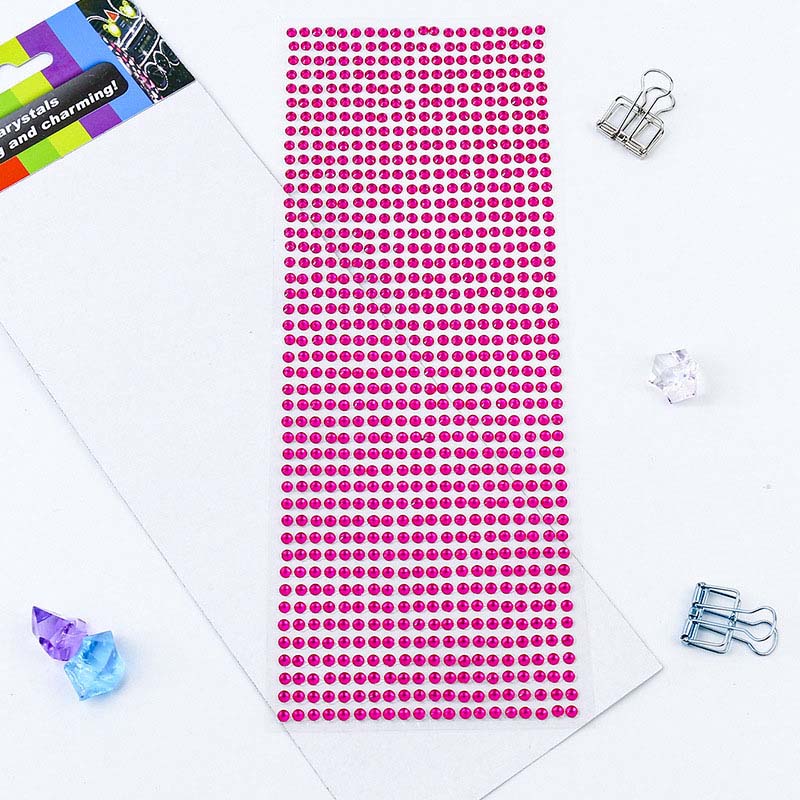 1040 stks/set 3mm Zelfklevende Acryl Strass Diy Telefoon PC Decal Art Bling Kristal Stickers Scrapbooking Muur Auto Sticker