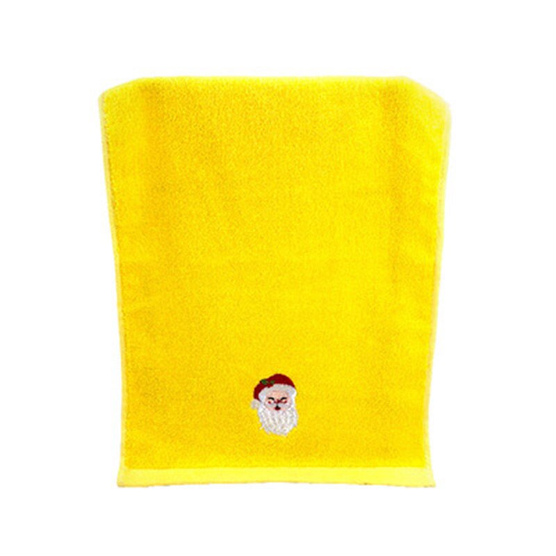 Christmas Face Washing Cloth Cute Santa Claus Elk Face Towel Cloth For Man Home Bathroom Woman Towels Xmas: yellow