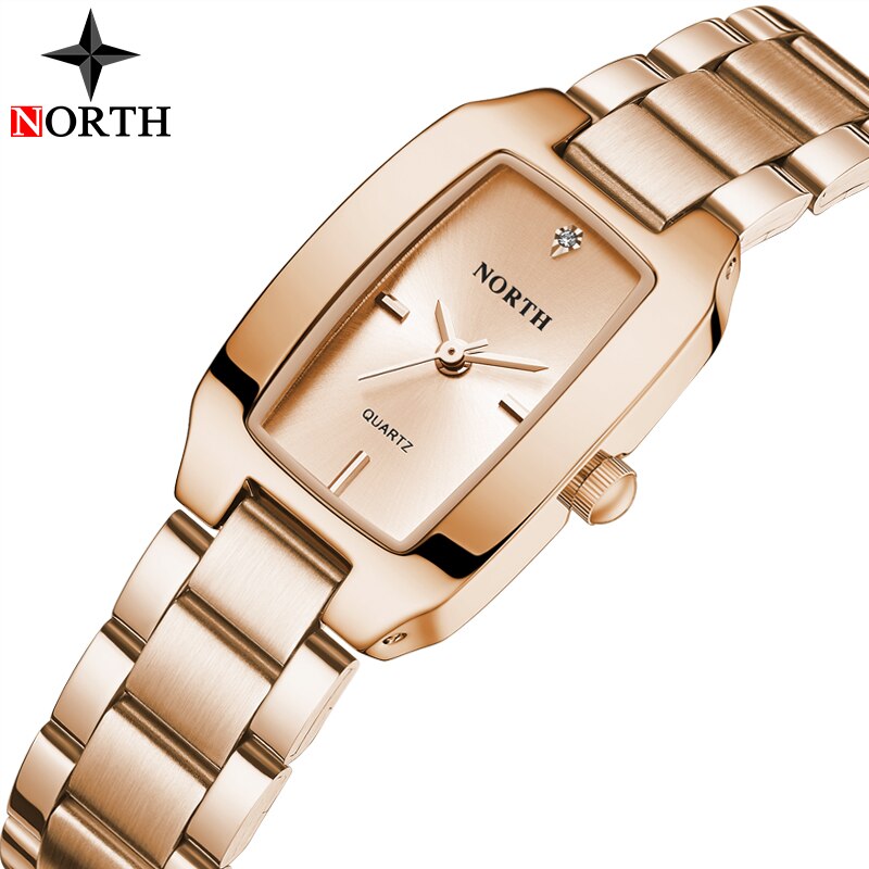Luxuy Brand NORTH Watches Women Casual Steel Strap Quartz Watch Women Waterproof Bracelet Watches Lady Reloj Mujer