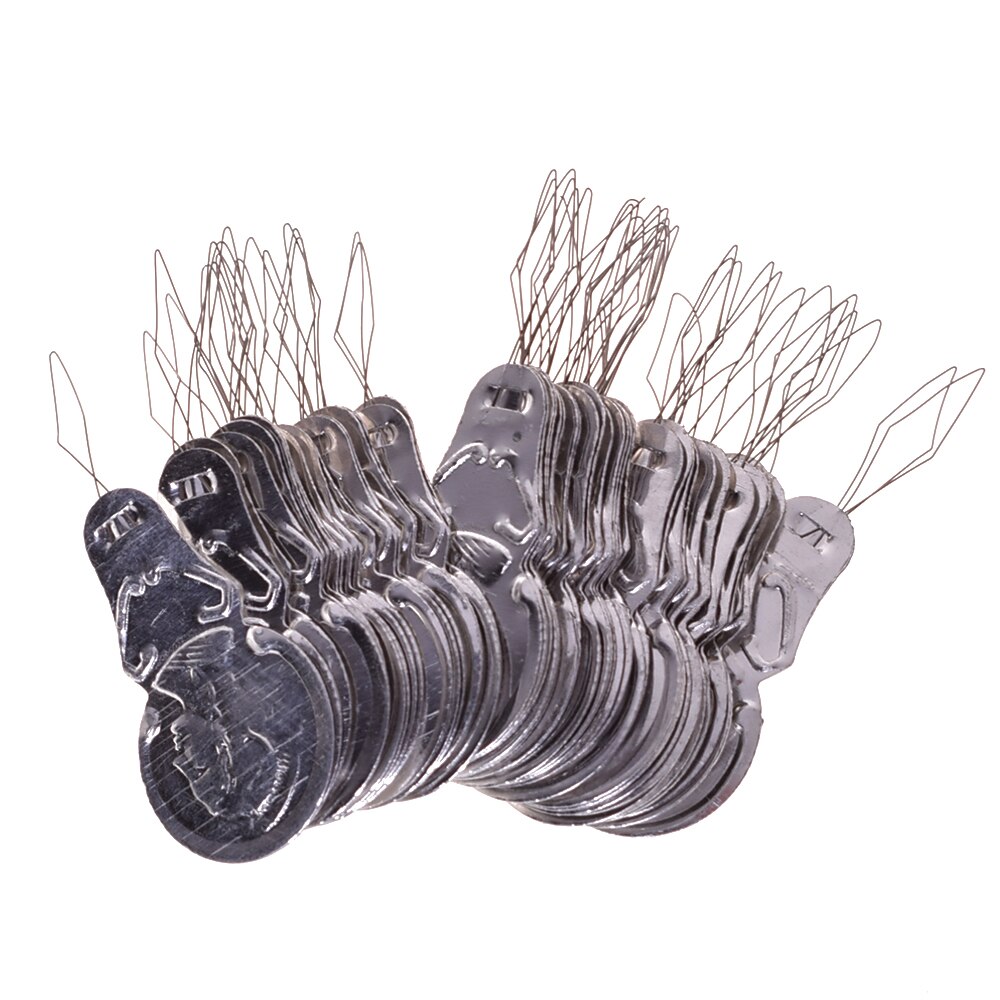 50 stks/partij Sliver Wire Draadinsteker Hand Naaimachine Stitch Insertion Tool Ouderen Gebruik Naald Threader