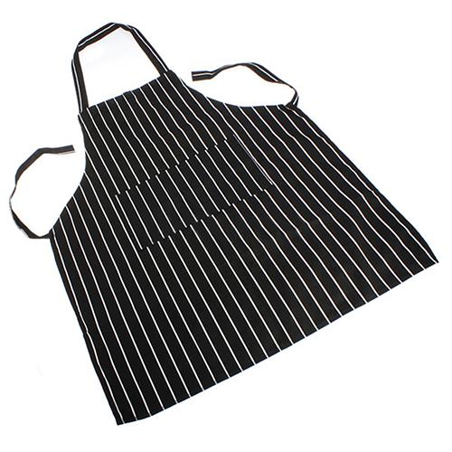 2 Zakken Nuttig Verstelbare Volwassen Zwarte Streep Bib Schort Met Twee Zakken Chef Ober Keuken Cook Huis &amp; Tuin Schort: Default Title
