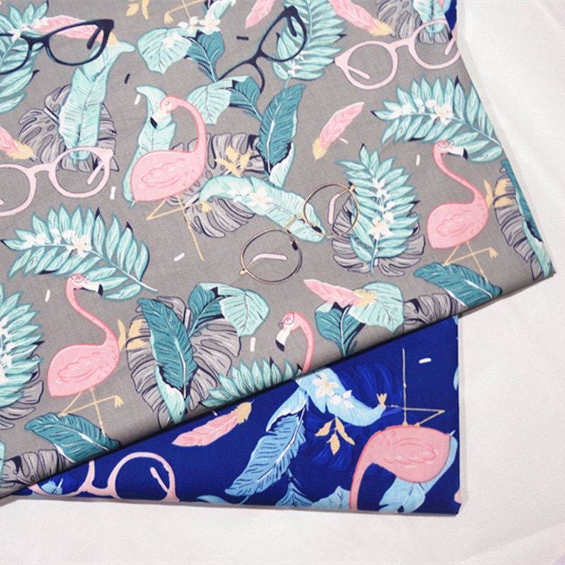 100%  bomulds tegneserie calico baby pakket i håndlavet kjole klud 100%  bomuld ingen fluorescerende stof briller flamingo