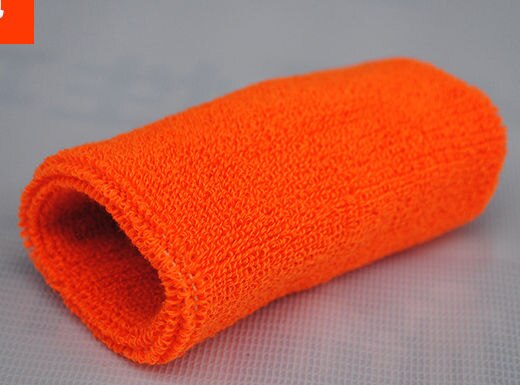 15cm 1Pc Weiche Sport Baumwolle Schweißband Handgelenk Unterstützung Unisex Armband: Orange