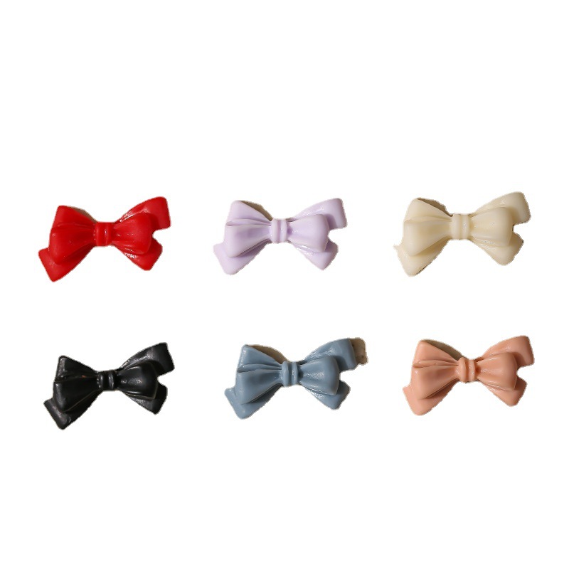 50 Uds. De lazos largos de resina rosa para decoración de uñas, lazos para uñas de hadas esmerilados 3D Kawaii, piezas de decoración, accesorios para uñas de japonés DIY