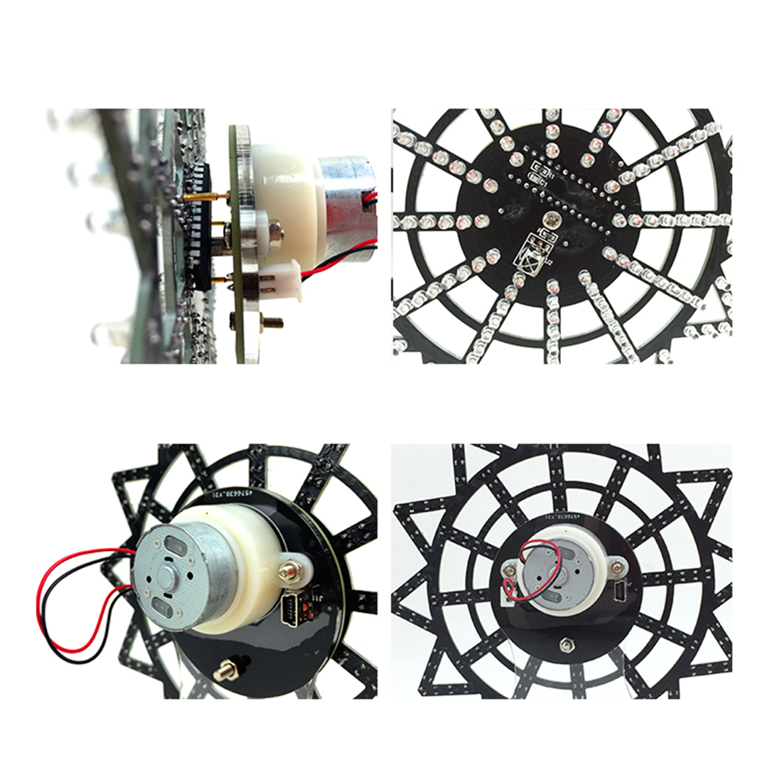 Diyカラフルなled自動回転観覧車キット電子部品diy観覧車赤外線リモート観覧車の装飾