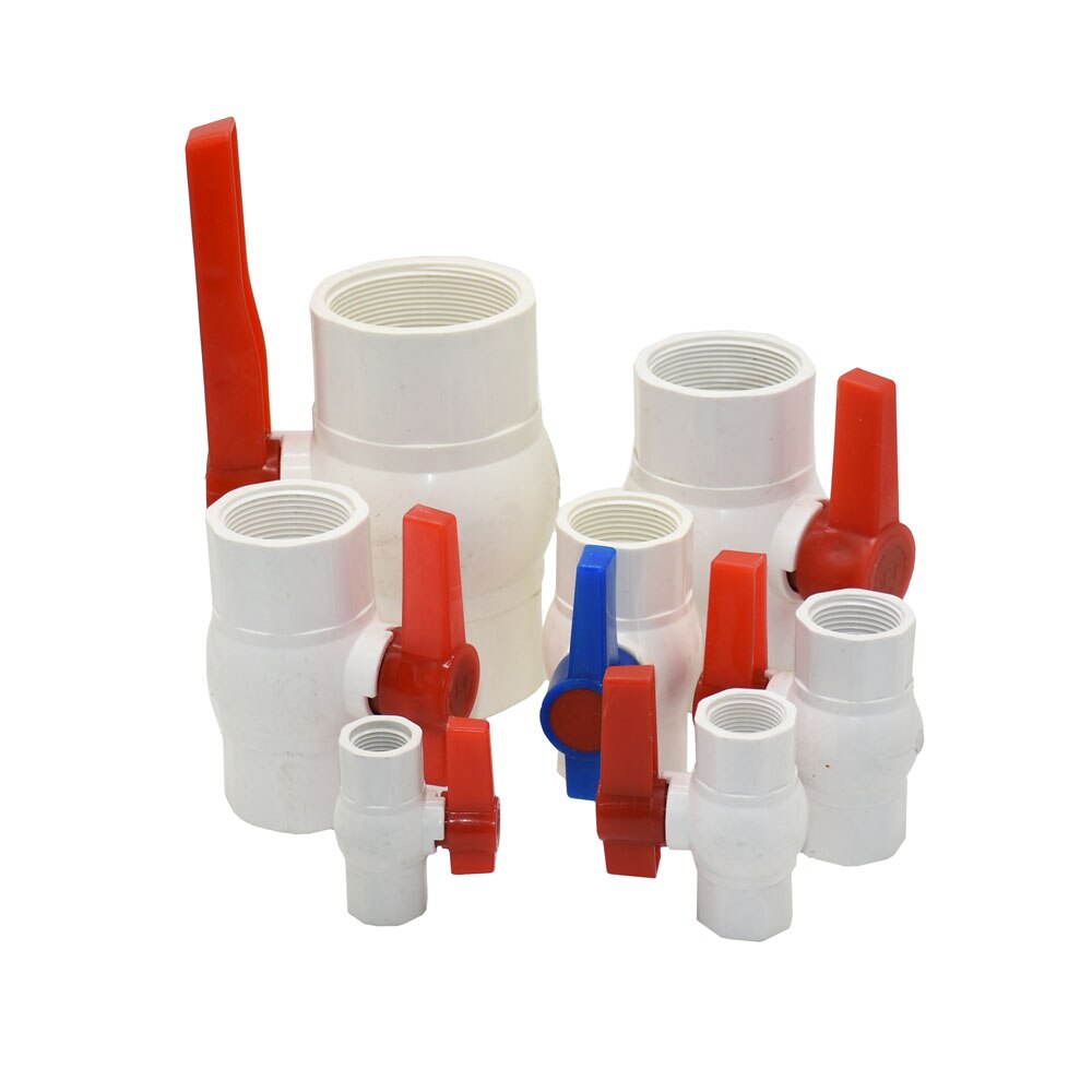 1/2 3/4 1/1.25/1.5/2/2.5 Inch Female Thread Pipe PVC Valve Connector Water Pipe Ball Valve Agriculture Irrigation Fittings