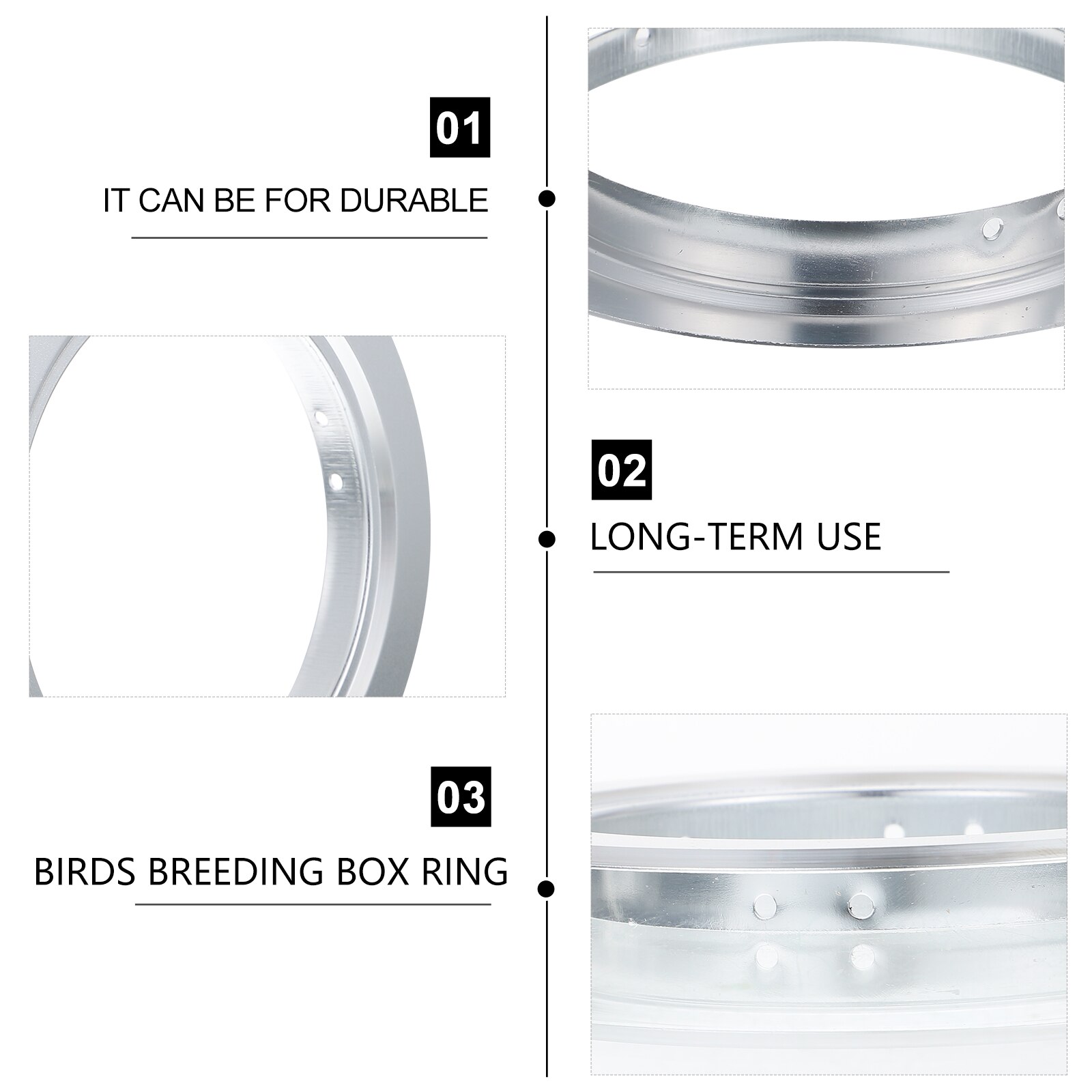 4 Stuks Ringen Vogels Nest Anti-Bite Ring Metalen Vogels Nest Ring Vogels Fokken Box Ring Voor Kooi Thuis huisdier