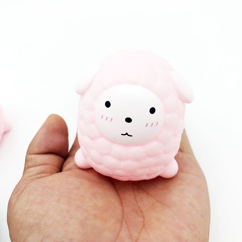 3pc Cute Small Sample Knead Vent Decompression Comic Cartoon Lamb Doll Children Water Squishies Toy Three Colors