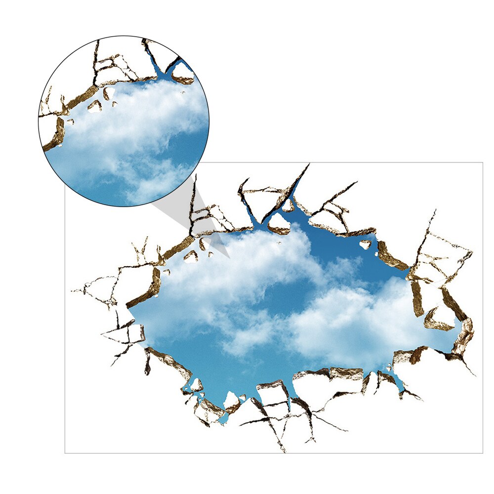 1Pc 3D Wall Decal Living Room Ceiling Wall Sticker Murals Art Decal