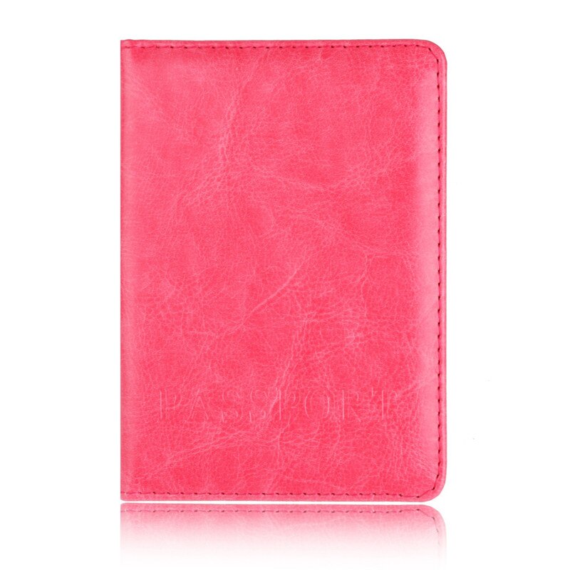 Ocardian pung sort pu læder pasholder beskytter pung visitkort blødt pascover sort  f25: Hot pink