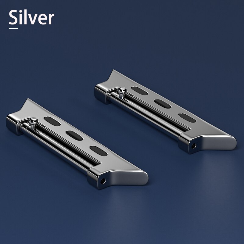 Connector Adapter for Apple Watch Band Series 7/SE/6/5/4/3/2 Quick release Connectors for Iwatch 42/38/45/41mm Stainless Steel