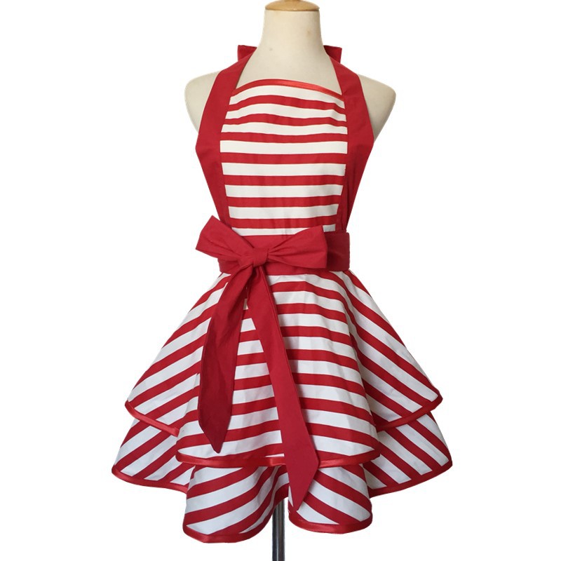 Cotton Lovely Women Apron Cute Large Swing Princess Apron kitchen Cooking Oilproof Aprons for Girls: style 2
