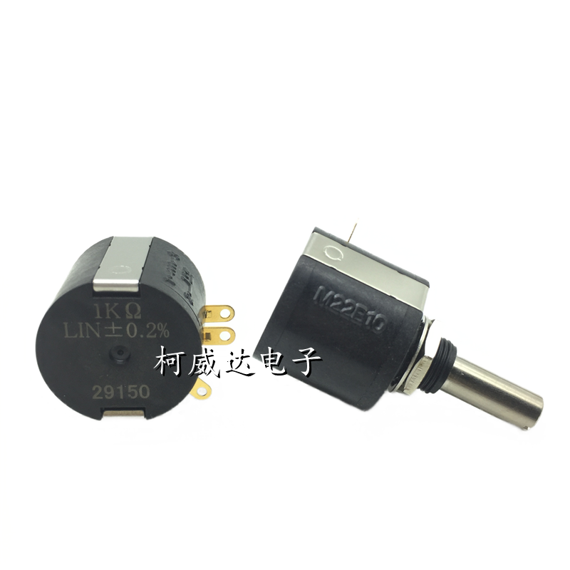 1Pcs, Multi-Draai Potentiometers, M22e10 Lin ± 0.2% 1K 2K 5K 10K 100K, Roteren 3600 Graden