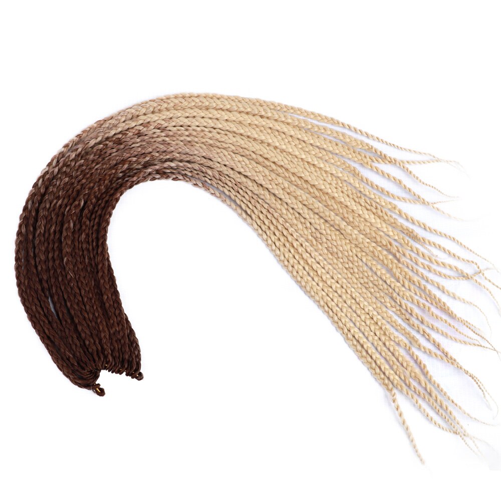 22inch Box Braids 22Strands Senegalese Twist Braids Crochet Hair Extensions Ombre Colors 3S Crochet Braiding Hair: B31
