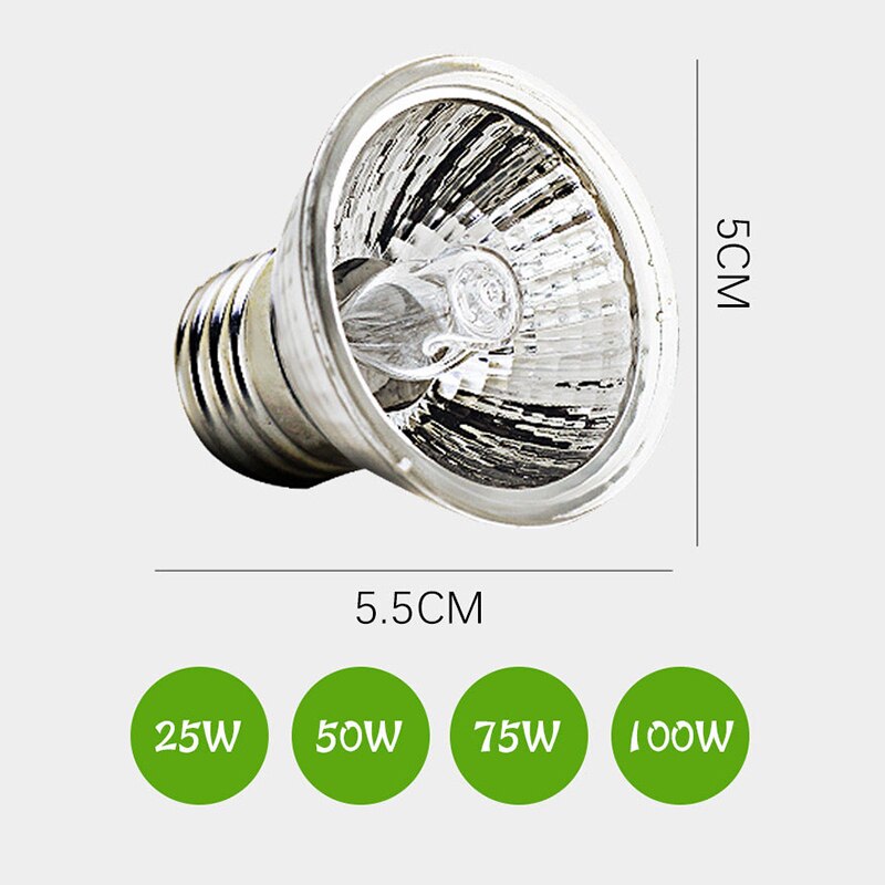 UVA UVB Reptile Heat Lamp Basking Bulb, E27 25/50/75 Watt Full Spectrum Sun Light Lamp Heating Lamp for Lizard, Turtle