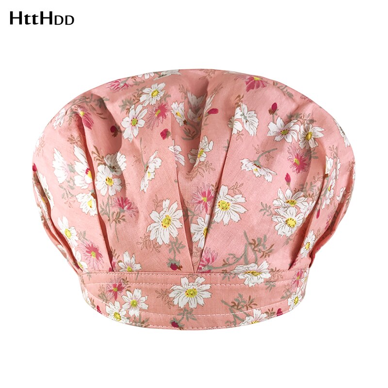 Verpleegkundige Caps Kleine Bloemen Pring Hoeden Verstelbare Lange Haar Scrub Cap Schoonheidssalon Verpleging Cap Laboratorium Pet Shop Scrub hoeden