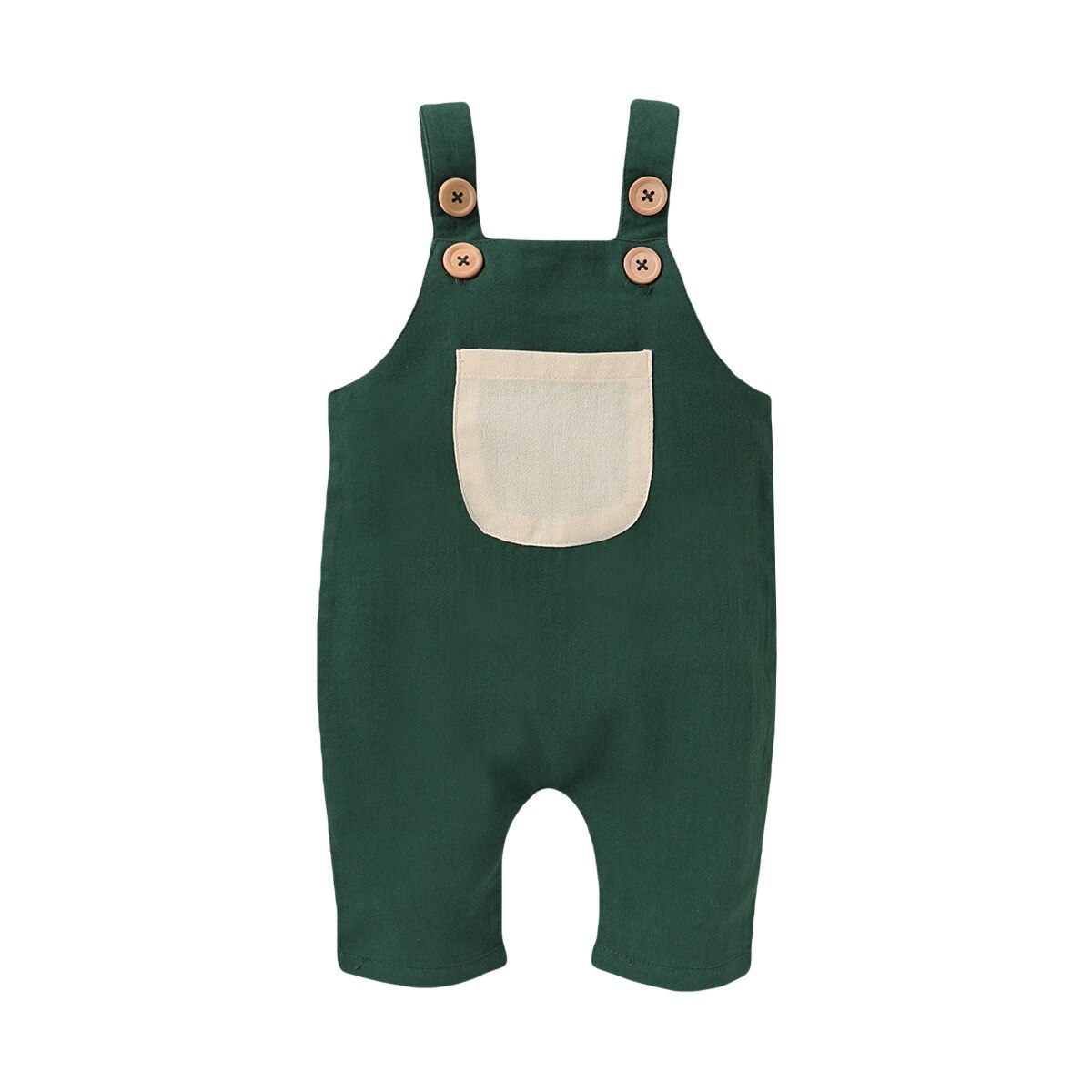 Baby zomerkleding baby jongens meisjes kleding band romper mouwloos jumpsuit effen overalls zak outfits: A / 18m