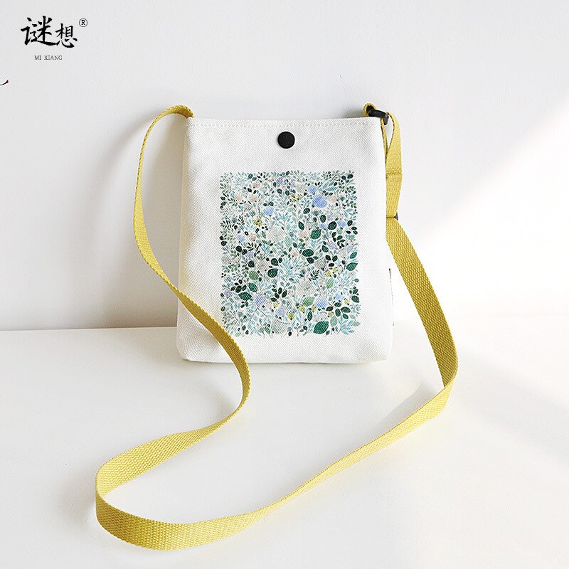 Newhotstacy Tasche 110619 reine baumwoll-Segeltuch-tasche damen-umhängetasche mit einem schultergurt, handytasche