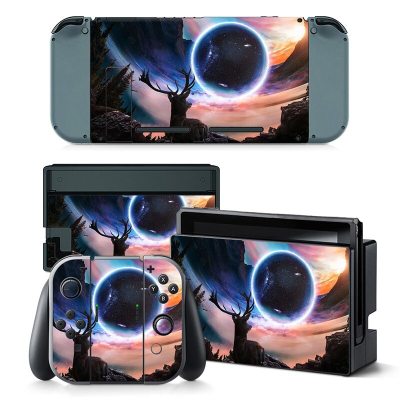 Design do céu para nintend switch console e controlador adesivo para nintend switch pele adesivo de vinil