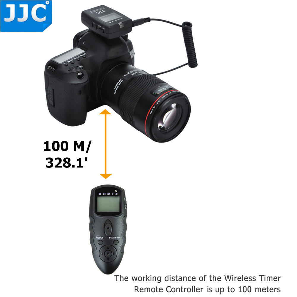 JJC 2.4GHz 56 Channels DSLR RF Wireless Timer Remote Control for OLYMPUS OM-D E-M1 III E-M10 Mark II PEN F OM-D EM5 II E-PL6