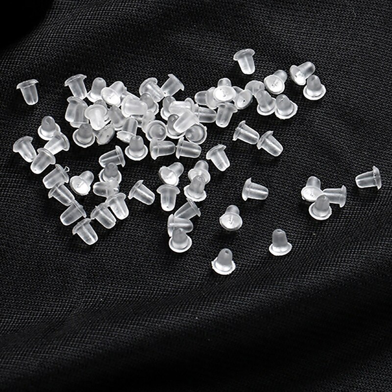 100pcs/pack Clear Soft Silicone Rubber Earring Bac... – Grandado