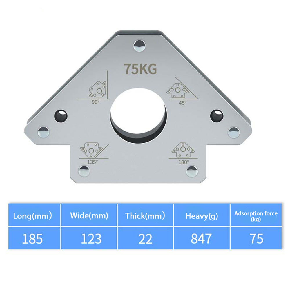 50Kg Elektrische Lassen Hulpgereedschappen Magnetics Lassen Positionering Tool Lassen Houder Rechts Schuine Hoek Multi-Hoek Fixer