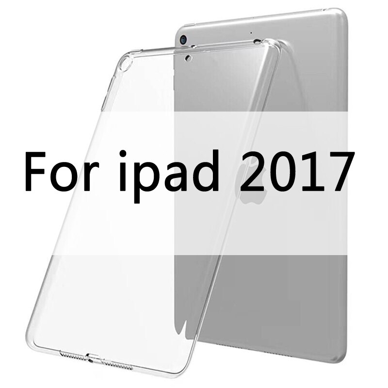 Case For iPad 10.2 MiNi 2 3 4 5 TPU Transparent Silicone Shockproof Cover For iPad Pro 10.5 Air 1 2 Back Case: For ipad 2017