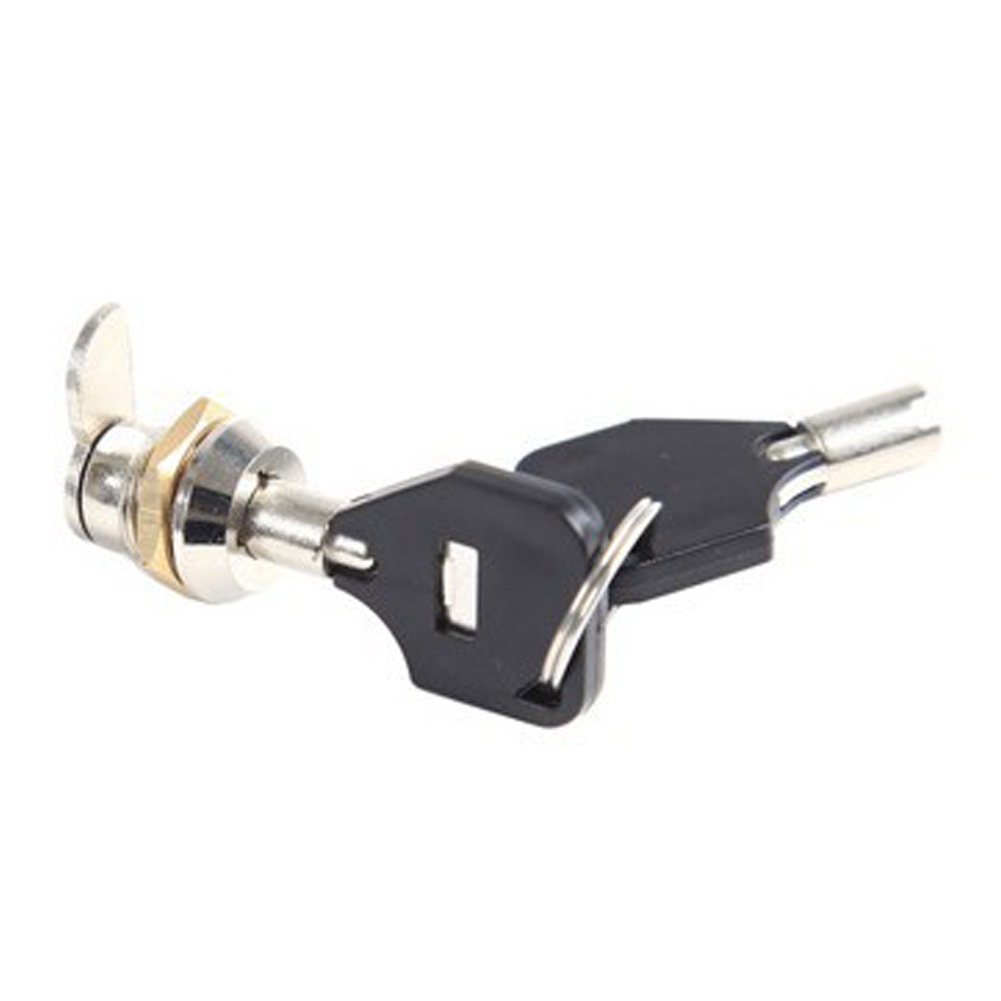 10mm Mailbox Cabinet Drawer Door Quarter Turn Cam Lock Latch with 2 Keys