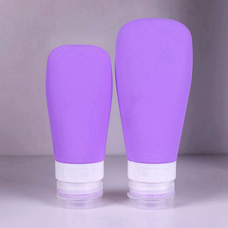 1 stk 60ml 90ml genopfyldelig silikone flaske rejse shampoo flaske lotion rejse pakning presse flasker bærbar kosmetik beholder