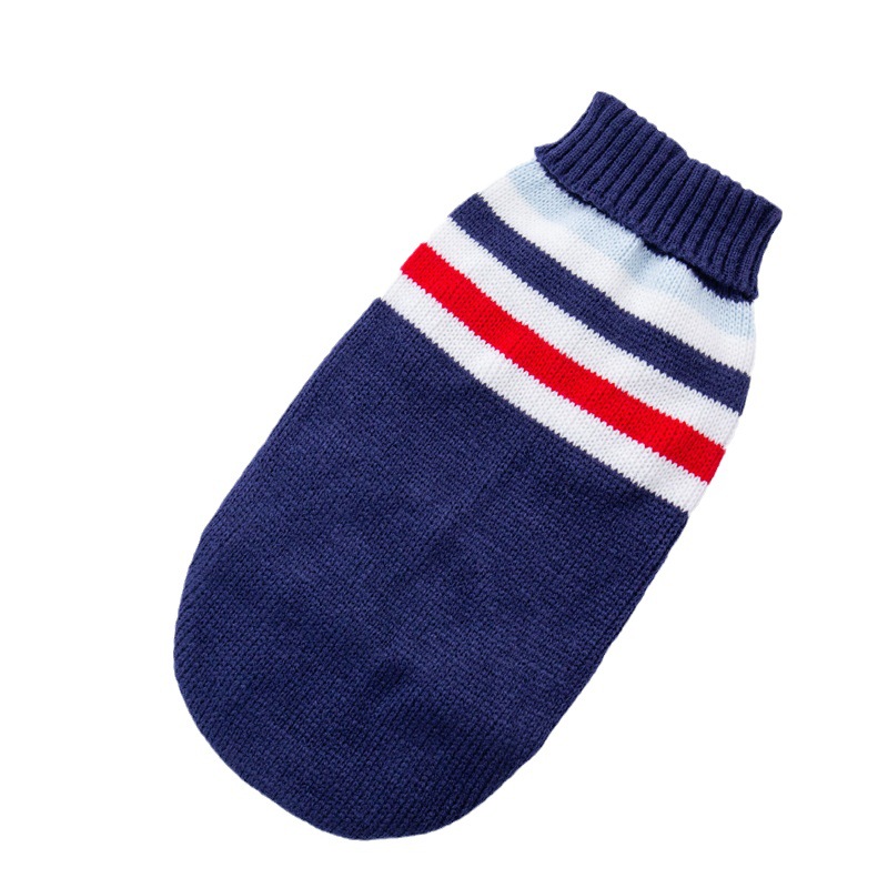 Chandails à rayures pour chiens, tricot d'hiver pour animaux de compagnie, pour chiens de taille moyenne et grande, vêtements de noël pour grands chiens, pulls Labrador, Costume: 6XL / Bleu