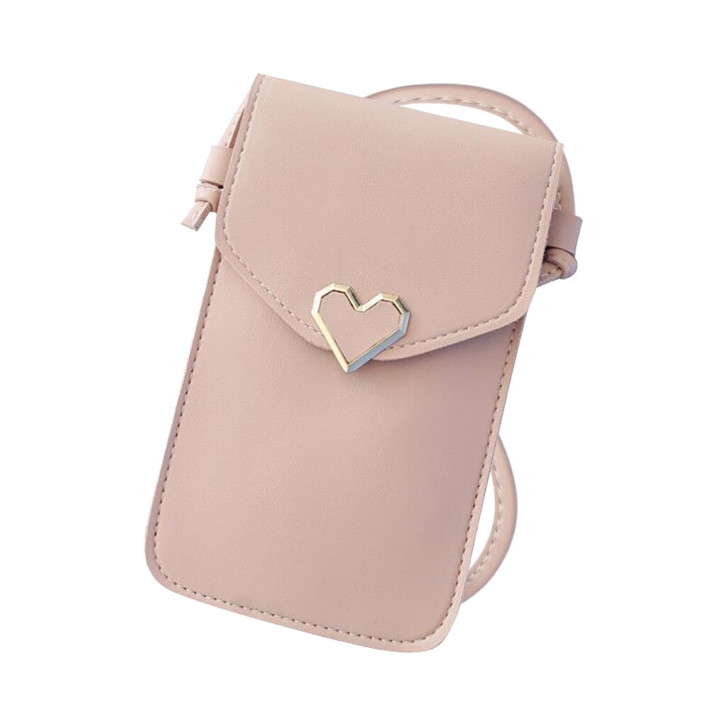 Bolsa de couro pu da moda para celular, bolsa de ombro com capa para celular iphone 11 pro max telefone universal,: F
