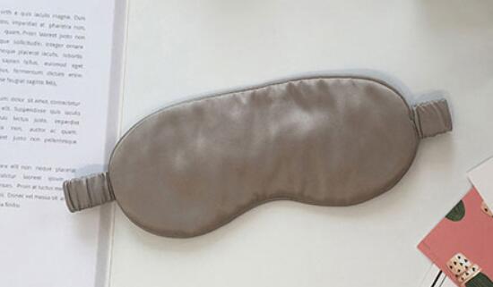 100% handmade silkworm silk eye mask sleep eys shade with silk storage bag: Gray / M 56-58cm