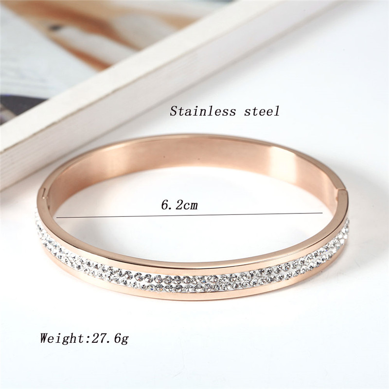 OUFEI Stainless Steel Jewelry Rose Gold Cuff Bracelets Bangles For Women Fashio Summer Jewellery Accessories Free Shiping