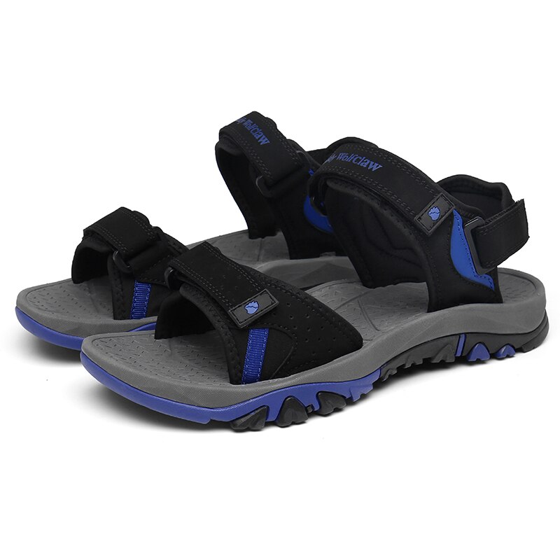 for plastic masculina beach plage hombre homme casual sandal size de 39 comfort piel sandale couro playa men sport roman shoe s: Grayblue / 44