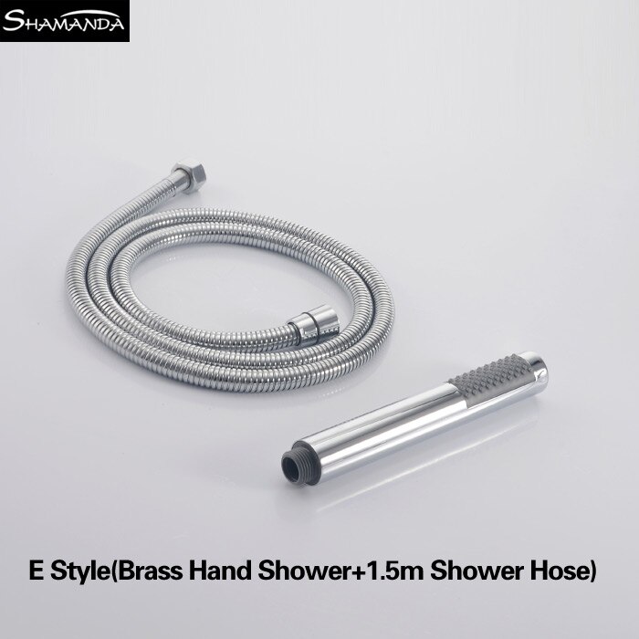 Solid Brass Chrome Hand Shower Several Styles Handheld Showers with Shower Holder,Shower Hose Bathroom Products: 20294 SET1