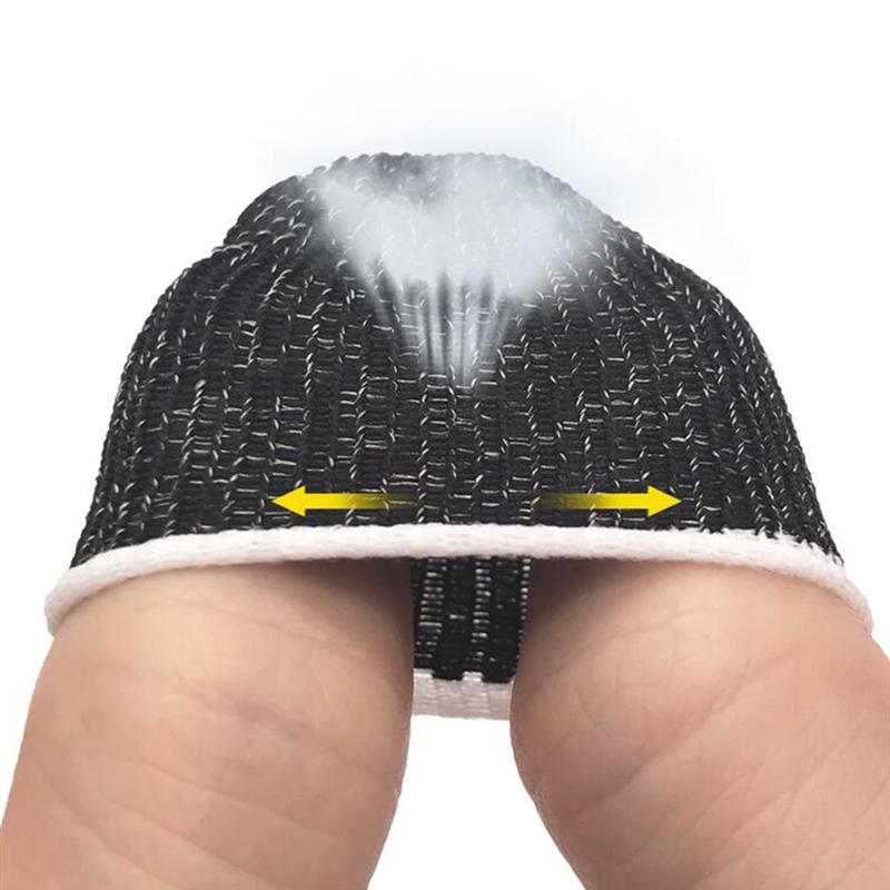 20Pcs Vinger Mouw Screen Touch Ademend Spel Vinger Cover Elastische Zachte Vingercondoom Anti-Zweet Duim Vingers Protector