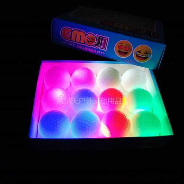 Waterproof Led Golf Ball 5 pcs/pack for Night Training High Hardness Material for Golf Practice Balls The Newest: 12pcs Ball Boxes