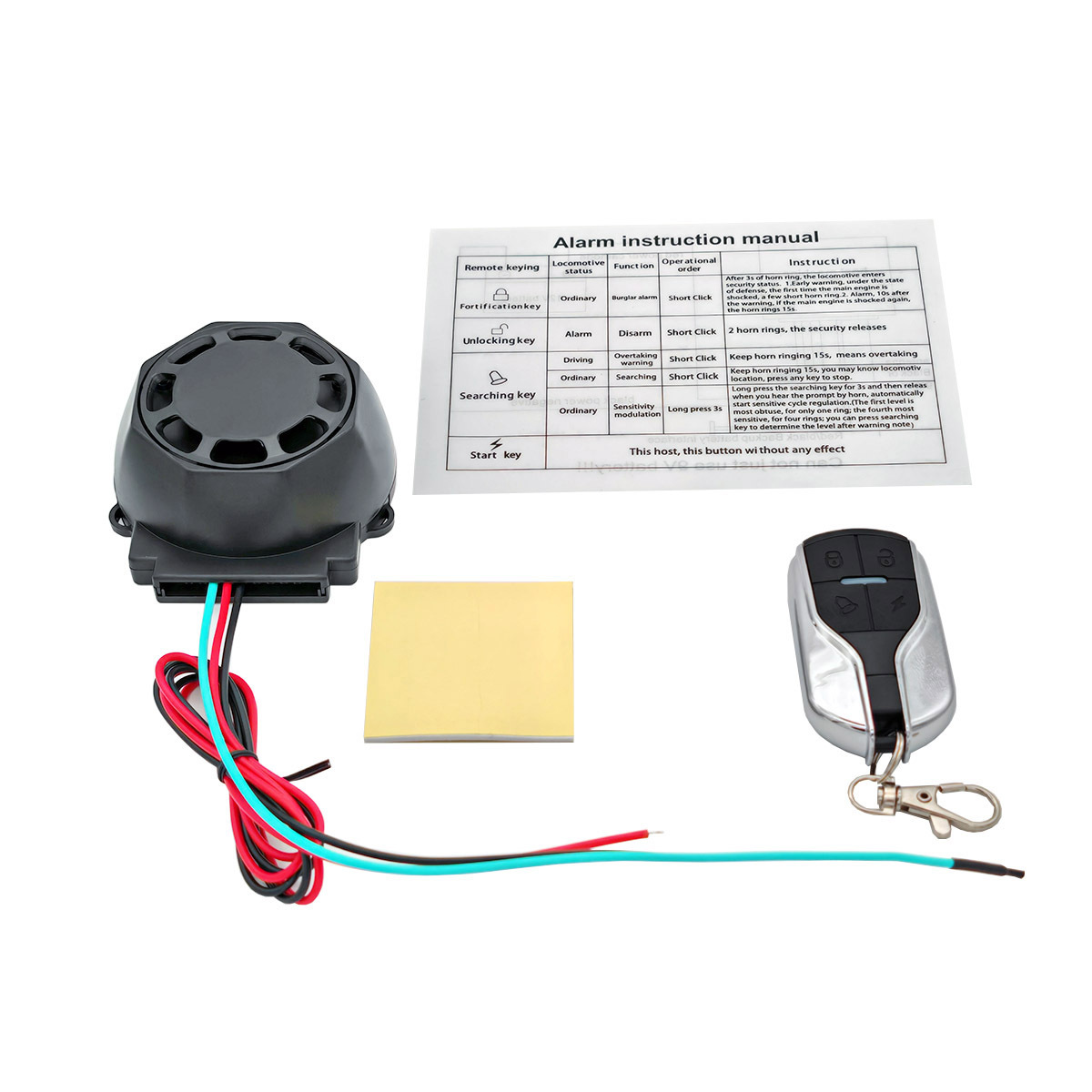 Motorcycle burglar alarm 12V universal vibration alarm system is simple to install a variety of fixed methods