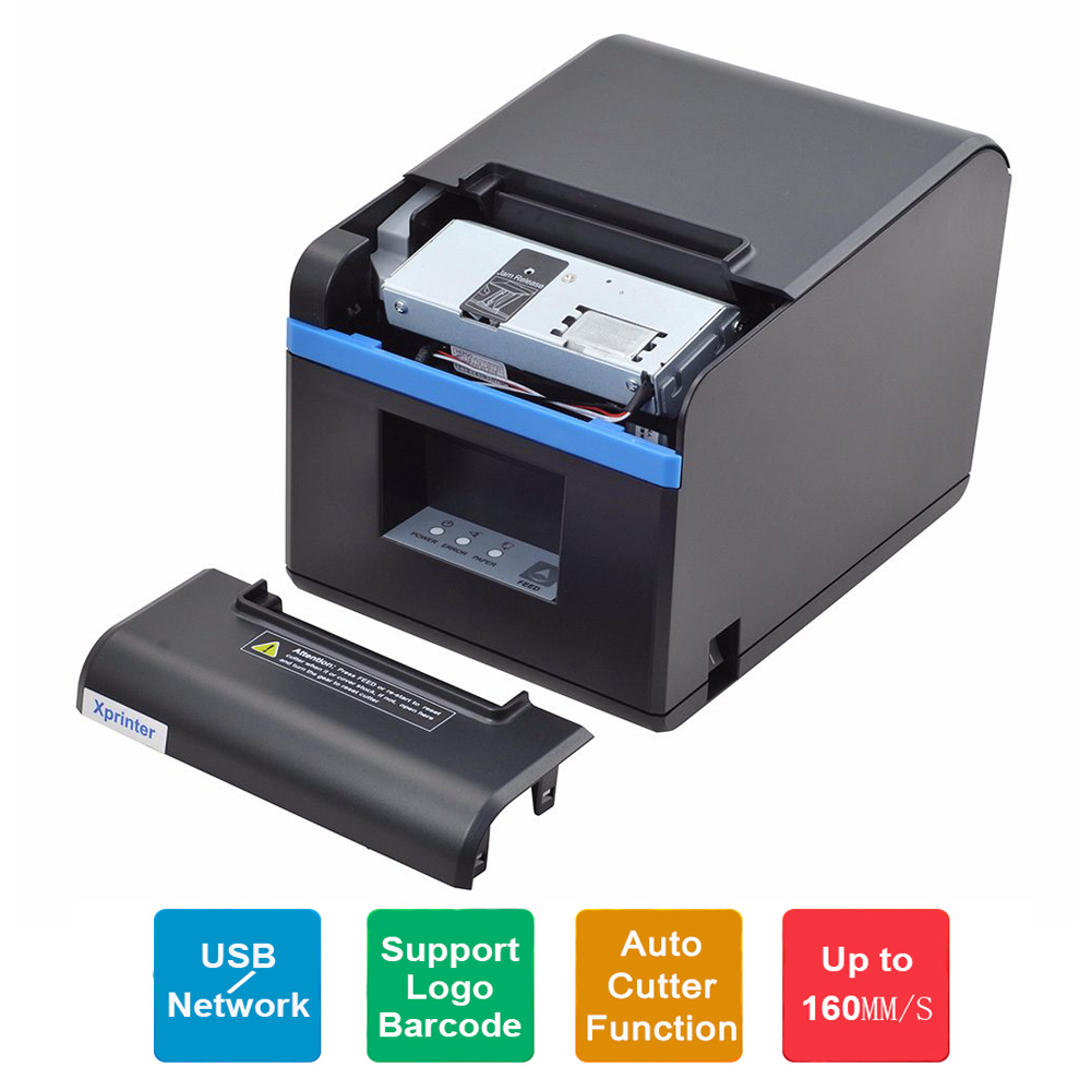 80Mm Thermische Printers Pos Receipt Printer Met Auto Cutter Bluetooth Usb Ethernet-poort Voor Keuken Restaurant Winkel