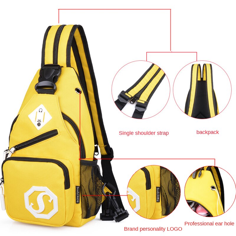 Boshikang sac à bandoulière sac à bandoulière étanche femmes et hommes sac à bandoulière adolescent grande capacité sac à poitrine femme