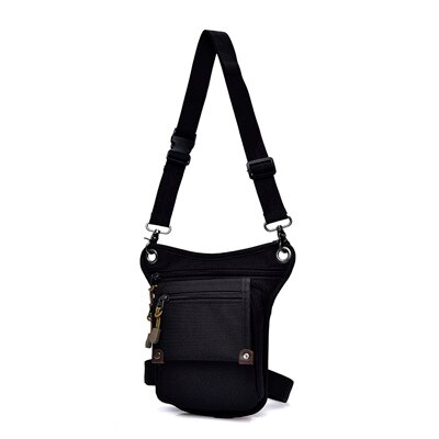 DIDA BEAR-riñonera de lona para hombre, bolso de pierna para el trabajo, bandolera multifunción, color negro y caqui, novedad de: Negro