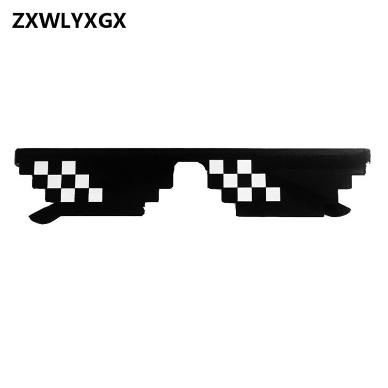 ZXWLYXGX Beliebte Mosaik Gläser 8 bisschen MLG Pixelated Sonnenbrille Frauen Männer Schurke Leben Party Brillen Jahrgang Sonnenbrille
