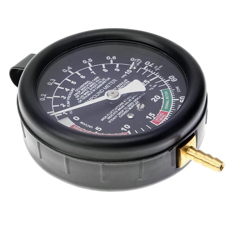 Multifunction Car Engine Vacuum Pressure Gauge Meter For Fuel System Vaccum System Seal Leakage Tester