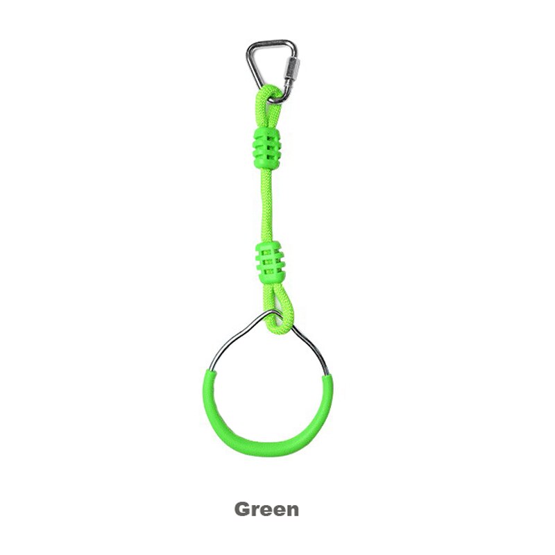 Children&#39;s Swing Flat Belt Suspension Loop Outdoor Hand Climbing Sports Rope Obstacle Walking Flat Belt Balance Training: Green